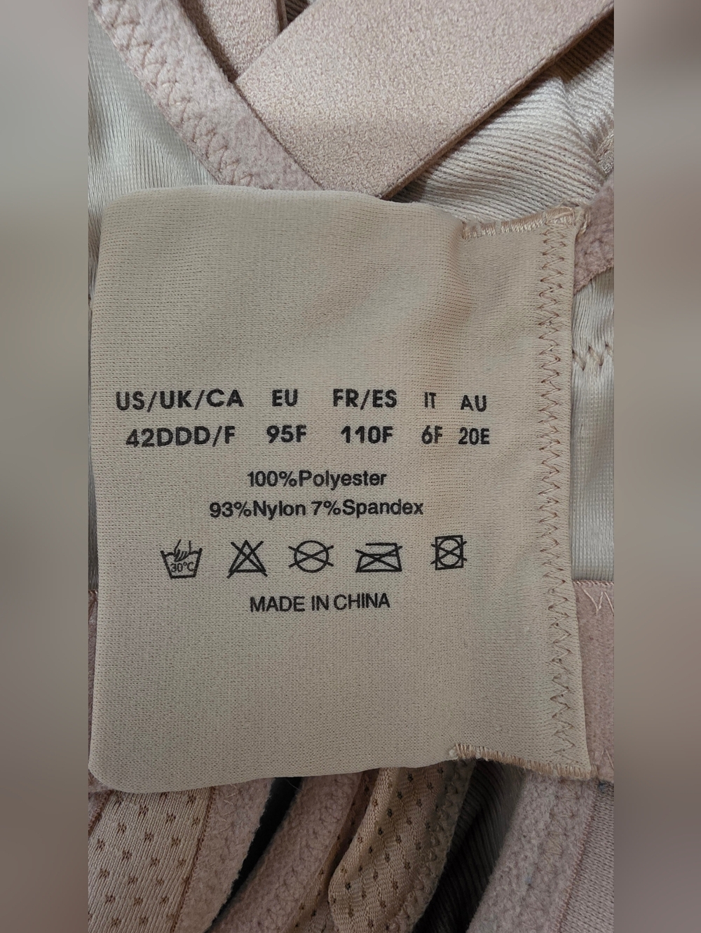 💢5 For$20 Wingslove Women's Sports Bra Full Coverage Non Padded Size 42DDD - Picture 6 of 7